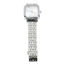 Damen Quarz-Uhr Edelstahlarmband Wasserdicht Quadrat Silber 20mAh