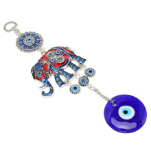 Eleganter blauer Augen Elefanten-Schlüsselanhänger Glücksamulet Autoschmuck