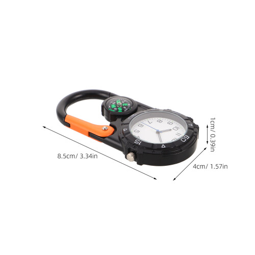 Compact Karabijnhaak Overlevingskompas En Zakhorloge 1