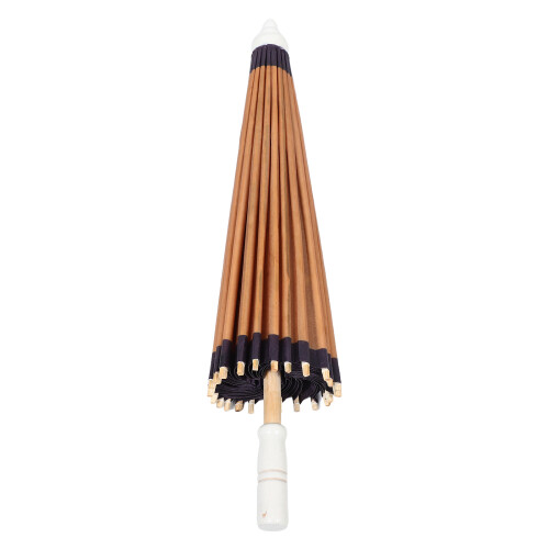 Retro Oliepapier Parasol Decor En Performance Lichtbruin