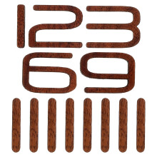 1Set Holz Ziffern Kaffeefarbe Für DIY Wanduhren