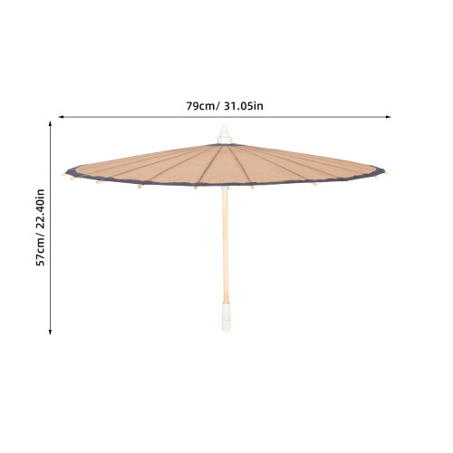 Retro Oliepapier Parasol Decor En Performance Lichtbruin 1