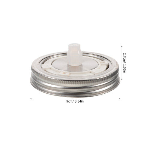 2Stk Fermentationsdeckel Für Mason Jar, Luftdicht, Silber 1