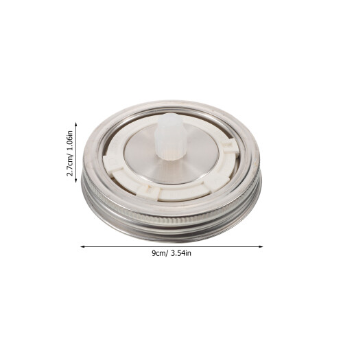 2Stk Fermentationsdeckel Für Mason Jar, Luftdicht, Silber 2