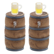 2 Sets Mini Drinkaccessoires Biervat Met En Wijnglas