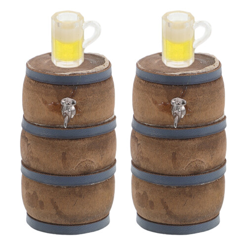 2 Sets Mini Drinkaccessoires Biervat Met En Wijnglas