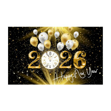 Banner mit Ballonmuster für die Silvesterfeier 2026 für-10