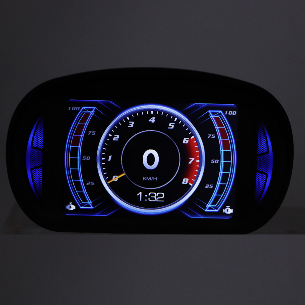 Car Hud Display P2 Obd2 Gps Inclinometer Compass Speed Warning 6951370159444
