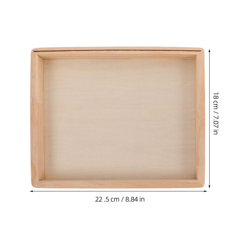 1 Set Holz Sand Tablett Mit Für Lernspielzeug 1