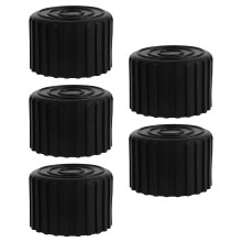 15Stk Schwarze Kunststoff-Pads Fitnessgerät Anti- Bodenmatte