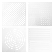 4Pièces Gabarits Quilting Transparents Pour Couture