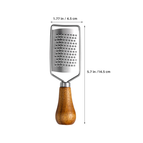 6Pcs Handheld Stainless Steel Cheese with Wooden Handle 1