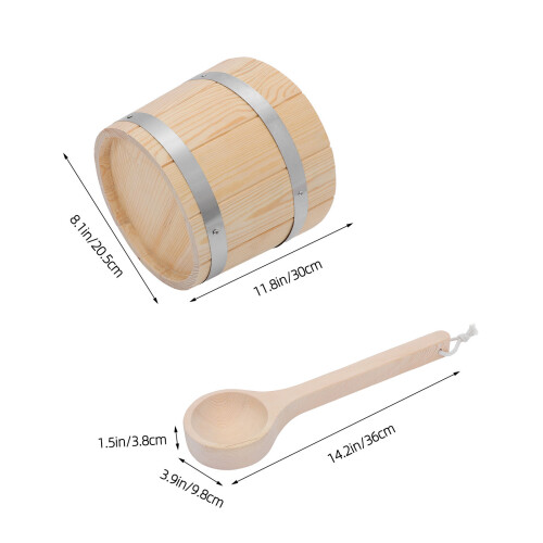 1Set Sauna Emmer En - Large Waterdichte Saunabookaarde 2