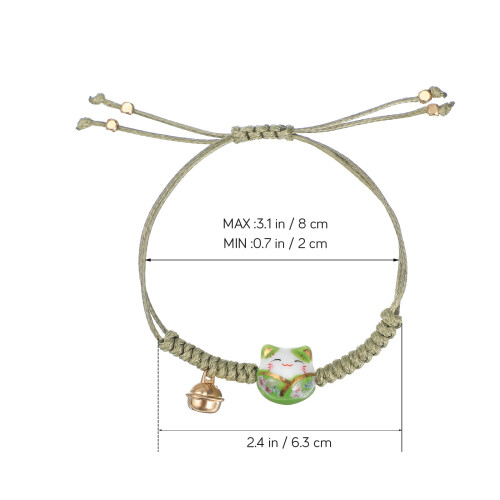 pulseira ajustável de maneki sino, 3 peças 1