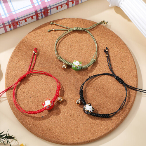 pulseira ajustável de maneki sino, 3 peças 2