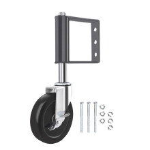 Roulettes de portail robustes et portables,-4 pouces noir