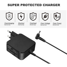 Laptoplader for Gateway, 19V AC-adapter strømledning med inngang 100-240V universell spenningskompatibilitet, 45W maks. utgang for Gateway bærbare