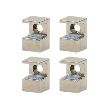 Lot de 4 supports de verre robustes en alliage de-Couleur nickel