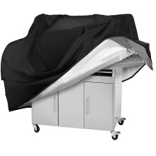 Copertura per barbecue con cordino regolabile sull'orlo, in robusto tessuto Oxford, impermeabile, anti-UV, antipolvere, facile da pulire, adatta alla