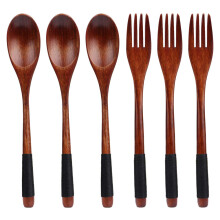 Louça de madeira em estilo coreano, um deleite estético para sua mesa de jantar, com acabamento requintado, design leve e segura para uso em todos