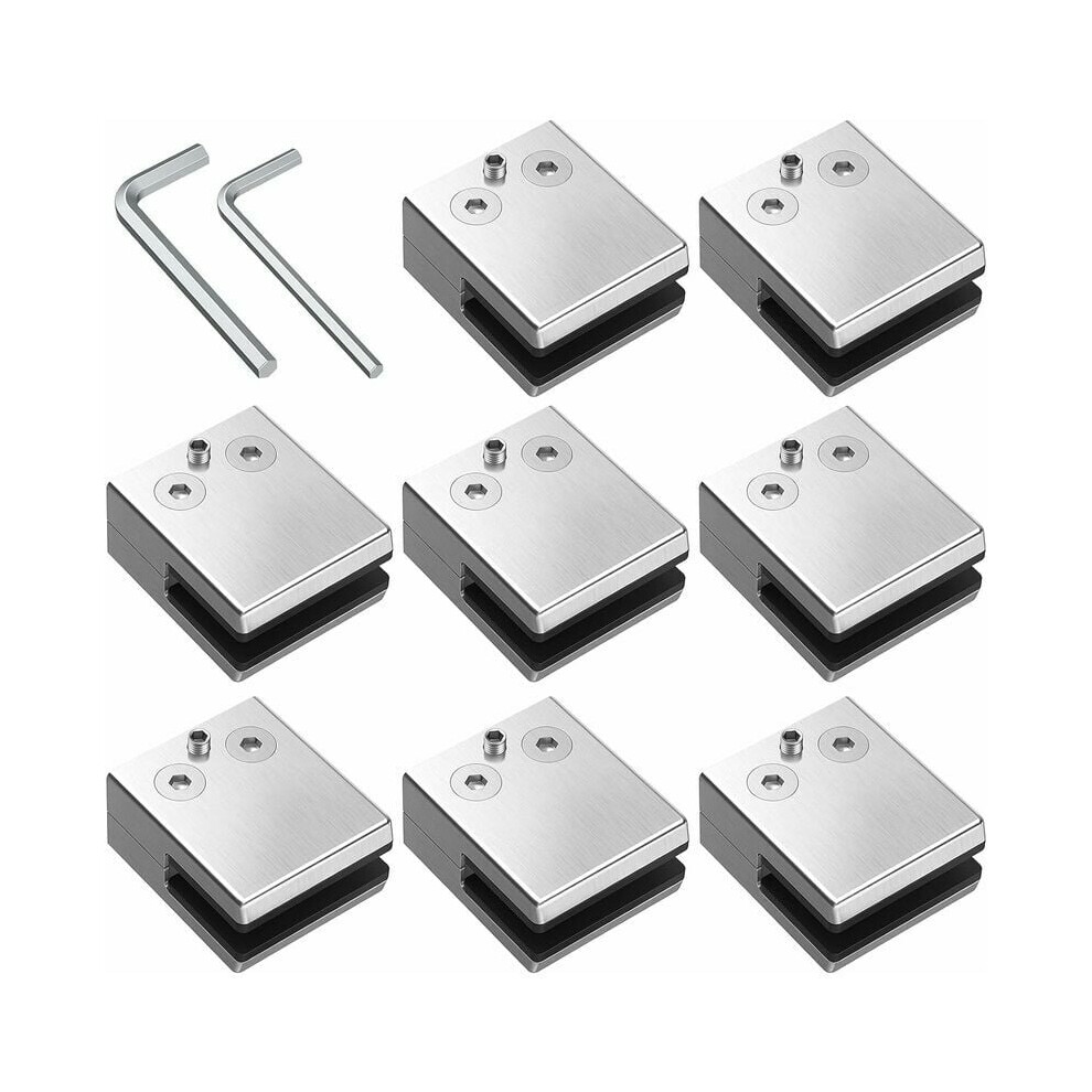 Heavy Duty Glass Clamps, Space Aluminum Alloy Adjustable Glass Clips, Corrosion Resistance For Glass Fixation On Pool Glass Fence, Balcony Railing 9169997148834