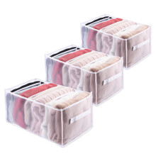 Kleiderorganizer für den Kleiderschrank, Kleiderschrank-Organizer mit faltbaren, sichtbaren Fächern, Aufbewahrungsbox für