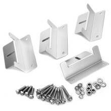 Anodized Aluminum Solar Panel Mounting Hardware, 4 Units For Easy Install On Irregular Surfaces (Corrosion Resistance, High Quality Aluminum)