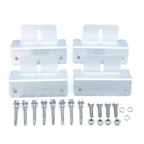 High-Quality Solar Panel Mounting Brackets, Easy Installation Z Bracket Design, Nuts and Bolts Included for Quick Setup (4 Pack) 1