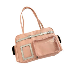 Anime Style Crossbody Shoulder Bag With Adjustable Strap-Pink