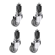 4Pcs Furniture Swivels Casters Square Tube-2 inch 25 square tub