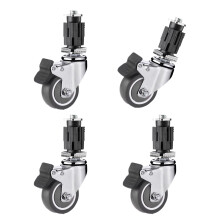 4Pcs Square Tube Wheel Quiet Brake Caster-25 square tube brake