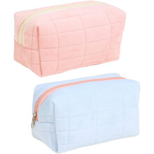 Elegante Kosmetiktasche, einfarbige Aufbewahrungstasche aus Vliesstoff für Reisen und Zuhause, vielseitige und praktische Hautpflegetasche mit