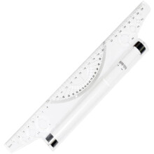 Professioneel multifunctioneel tekengereedschap, balansschaal en gradenboog voor geometrische figuren, transparant plastic met duidelijke