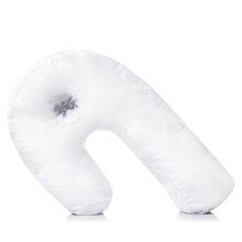 Supportive U-Shaped Body Pillow for Side Sleepers, No Re-positioning Pillows Design with Zippered Removable Cover, Body Hugging Design for Deep