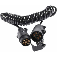 Adaptor universal pentru priză de remorcă, design spiralat pentru conexiuni de remorcare durabile, cablaj remorcă spiralat de la 7 la 5 căi cu
