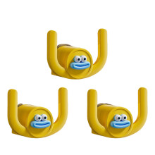 Without Drilling Bathroom Wall Hook Pack of 3 Portable-Yellow