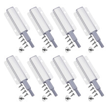 8 Pack Practical Push to Open Magnetic Latches for Hide-Silver