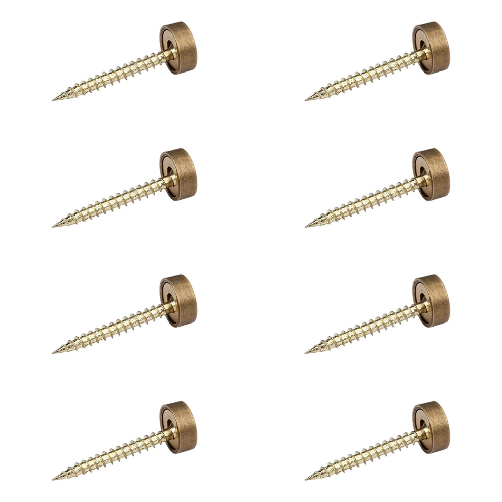 8Pieces Sturdy Brass Fastening Screws With-12Mm Bronze 7732000548178