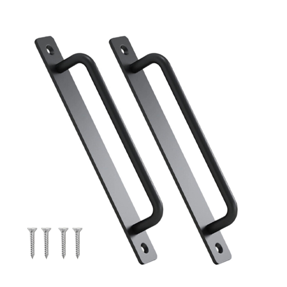 Set Of 2 Multipurpose Barn Door Handles Hole Center-Black 210Mm 7732000566974
