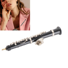 Spilla con spille di oboe in metallo elegante con astuccio in velluto rosso per appassionati di musica