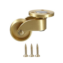 Pack of 2 Sturdy Brass Swivels Casters Portable 360 Degree