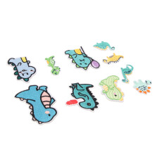 10 Stück Dinosaurier-Designs Aufbügler Baumwolle DIY Stickerei Applikation