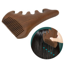 Sandalwood Wide Tooth Comb 11x8cm | Portable Wooden Hair Scalp Massage Tool