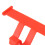 Compact Red Tail Fin Ornament for Clogs - Durable ABS Material 3