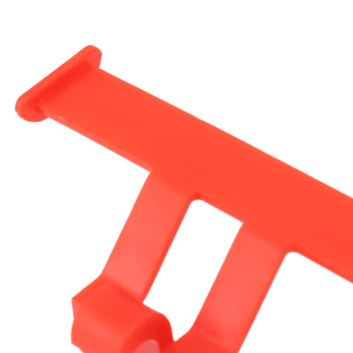 Compact Red Tail Fin Ornament for Clogs - Durable ABS Material 2