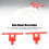 Compact Red Tail Fin Ornament for Clogs - Durable ABS Material 2