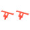 Compact Red Tail Fin Ornament for Clogs - Durable ABS Material 8