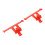 Compact Red Tail Fin Ornament for Clogs - Durable ABS Material 7