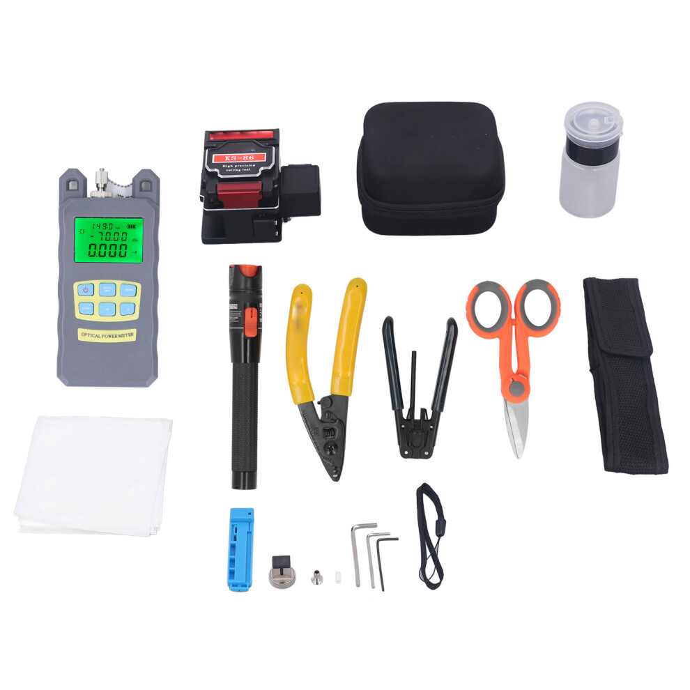 Optical Power Meter With Visual Fault Locator For Fiber Testing Fiber Cleaver Clauss Stripper Ftth Tool Kit Fiber Optic Splicing Tools Rubber 9138057414585
