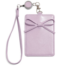 Cartoon Photocard Holder with Keychain Photo Card-light purp le